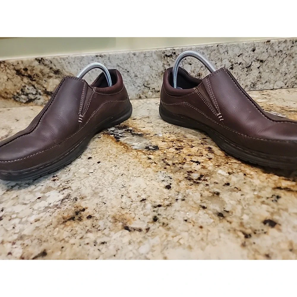 ASC Streetcars Men's Santa Fe Brown Leather Comfort Slip On Loafers Shoes 10.5M